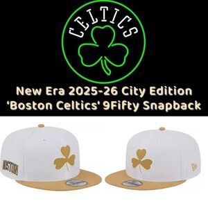 🏀New Era - (2025-26) City Edition ‘Boston Celtics’ 9Fifty Snapback Hat: NWT🏀